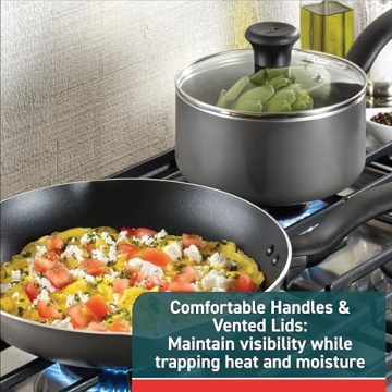 T-fal Initiatives Non Stick Fry Pan Set 2 Piece 8.5 & 10 Inch