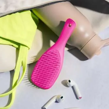 Tangle Teezer Ultimate Detangler Hairbrush, Eliminates Knots & Reduces Breakage, Mini Hair Brush for Travel, Small Hands & All Hair Types, Runway pink