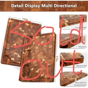 ORIDOM Premium Acacia Cutting Board for Kitchen Serving