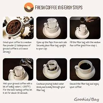 100 Pcs Portable Coffee Filter Paper, Disposable Drip Hanging Ear Coffee Bag, Single Serve Perfect for Travel Camping Home Office