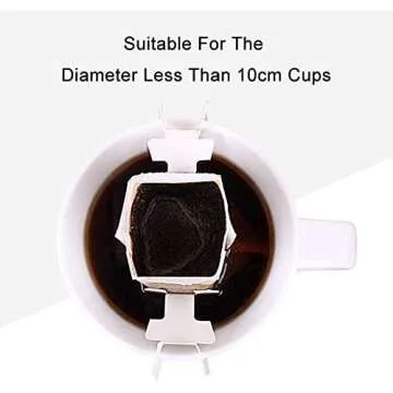 100 Pcs Portable Coffee Filter Paper, Disposable Drip Hanging Ear Coffee Bag, Single Serve Perfect for Travel Camping Home Office
