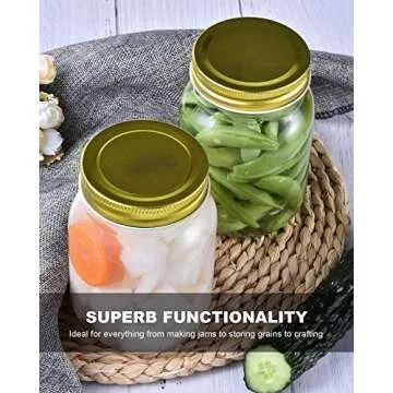 16 oz Mason Jars with Lids for Food Storage and Crafting