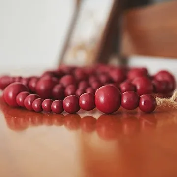 Farmhouse Beads 7ft Garland for Rustic Holiday Decor