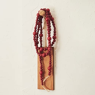 Farmhouse Beads 7ft Garland for Rustic Holiday Decor