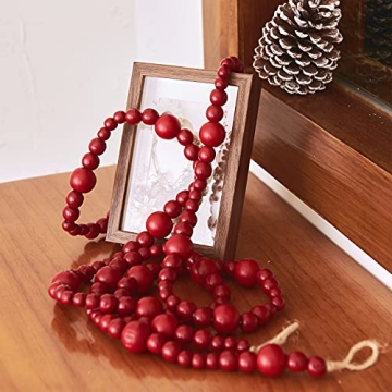 Farmhouse Beads 7ft Garland for Rustic Holiday Decor