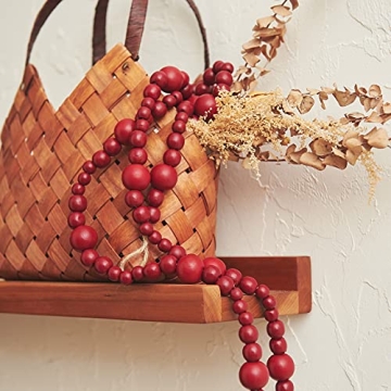 Farmhouse Beads 7ft Garland for Rustic Holiday Decor