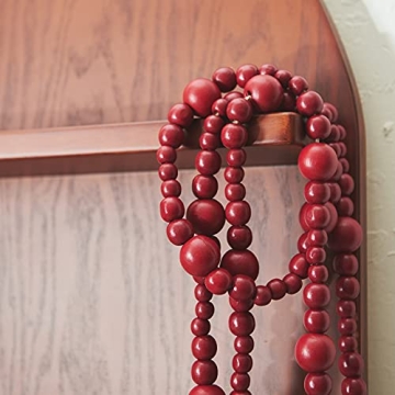 Farmhouse Beads 7ft Garland for Rustic Holiday Decor