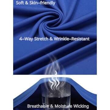 PINSPARK 5 Pack Men's Dry Fit T-Shirts Moisture Wicking Athletic Shirts for Men Gym Tshirt Mens Undershirts Crewneck Tees