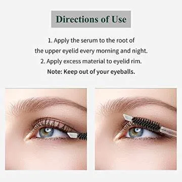 Eyelash Growth Serum, BREYLEE Lash Boost Serum, Eyelash Conditioner for Longer, Fuller, & Thicker Lashes, Gold (3ML/ 0.1 Fl. Oz),Fast Results in 30 days