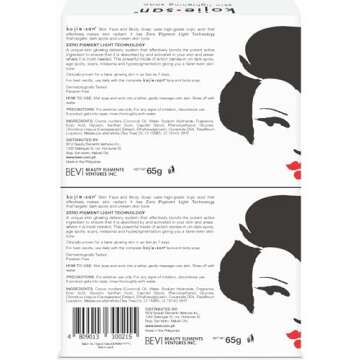 Kojie San Skin Brightening Soap - Original Kojic Acid Soap that Reduces Dark Spots, Hyperpigmentation, & Scars with Exfoliating Soap Net Included - 65g x 2 Bars