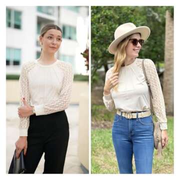 Elegant HOTOUCH Long Sleeve Lace Top for Stylish Women