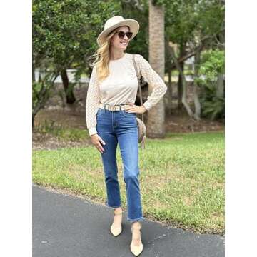 Elegant HOTOUCH Long Sleeve Lace Top for Stylish Women