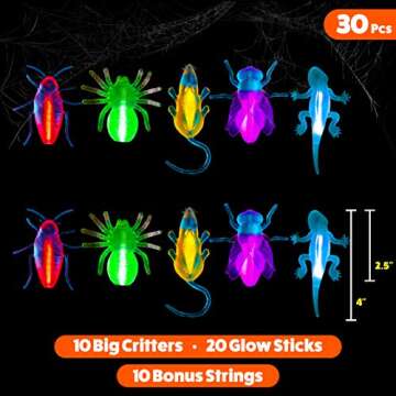 Glow Critters and Halloween Trick or Treat - Glow Sticks Party Favors - Glow in The Dark Party Suppl...