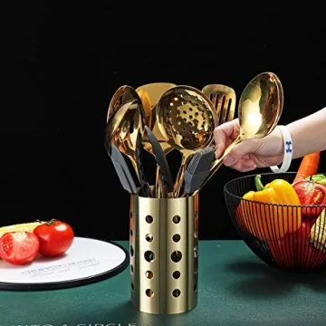 Berglander 13 Piece Gold Stainless Steel Utensils Set