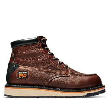Timberland PRO Men's Gridworks 6 Inch Soft Toe Waterproof Industrial Wedge Work Boot, Brown, 9