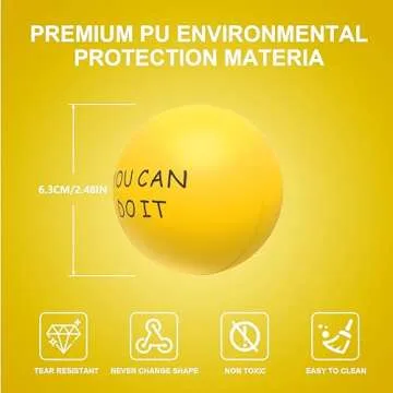 Lumarice Stress Balls (5 Pack) for Kids and Adults - Stress Relief Balls with Motivational Quetos - Hand Exercise Balls to Relieve Anxiety and Stress