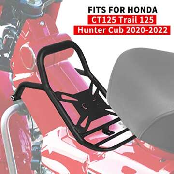 Motoparty Center Rack Carrier Luggage for 2020-2022 Honda CT125 Trail 125 Hunter Cub