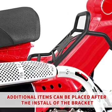 Motoparty Center Rack Carrier Luggage for 2020-2022 Honda CT125 Trail 125 Hunter Cub