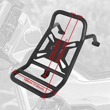 Motoparty Center Rack Carrier Luggage for 2020-2022 Honda CT125 Trail 125 Hunter Cub