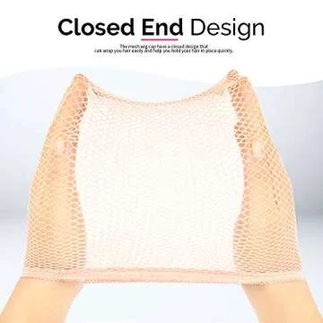 FANDAMEI 4PCS Light Brown Mesh Wig Cap - Perfect Fit