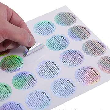 Holographic Candle Warning Labels 1.5inch,1008pcs Candle Stickers Jar Container Wax Melt Safety Labels for Soy Wax Candle Making Wax Melt Molds