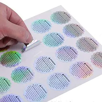 Holographic Candle Warning Labels 1.5inch,1008pcs Candle Stickers Jar Container Wax Melt Safety Labels for Soy Wax Candle Making Wax Melt Molds