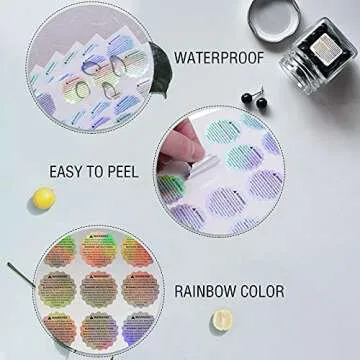 Holographic Candle Warning Labels 1.5inch,1008pcs Candle Stickers Jar Container Wax Melt Safety Labels for Soy Wax Candle Making Wax Melt Molds