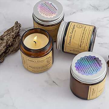 Holographic Candle Warning Labels 1.5inch,1008pcs Candle Stickers Jar Container Wax Melt Safety Labels for Soy Wax Candle Making Wax Melt Molds