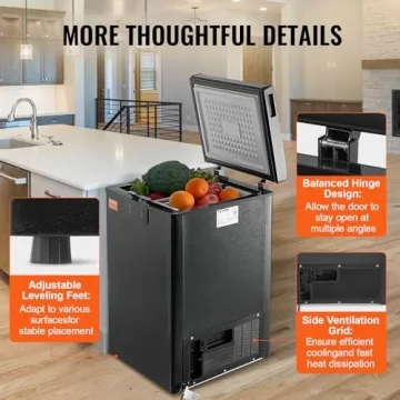 Compact 3.5 Cu.ft VEVOR Chest Freezer for Any Space