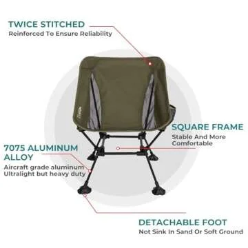 ATEPA Lightweight Folding Camping Chair for Outdoor Use