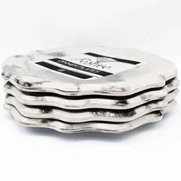 Elegant Tiger Chef 96 Pack Disposable Plate Set for Parties
