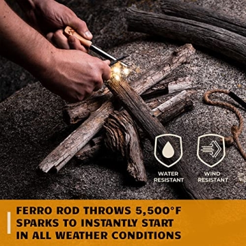 Ferro Rod Fire Starter for Outdoor Adventures | Bushcraft Survival Gear