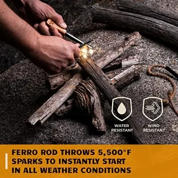Ferro Rod Fire Starter for Outdoor Adventures | Bushcraft Survival Gear