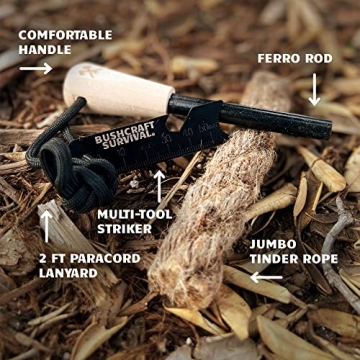 Ferro Rod Fire Starter for Outdoor Adventures | Bushcraft Survival Gear