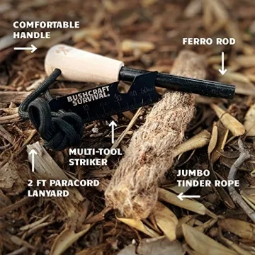 Ferro Rod Fire Starter for Outdoor Adventures | Bushcraft Survival Gear