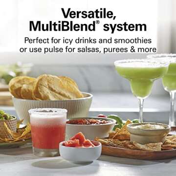 Hamilton Beach MultiBlend Smoothie Blender with 4 Shatterproof BPA Free Jars and Lids; Large 32oz Jar, 8oz Grinder for Nuts & Spices, and 2 Portable Travel Cups, 650 Watts, Black and Stainless (52400)