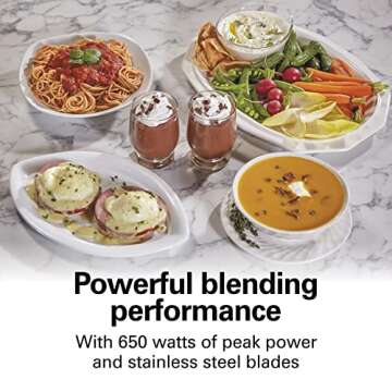 Hamilton Beach MultiBlend Smoothie Blender with 4 Shatterproof BPA Free Jars and Lids; Large 32oz Jar, 8oz Grinder for Nuts & Spices, and 2 Portable Travel Cups, 650 Watts, Black and Stainless (52400)