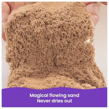 Kinetic Sand, 11lb (5kg) Natural Brown Bulk Play Sand for Arts and Crafts, Sandbox, Moldable Sensory...