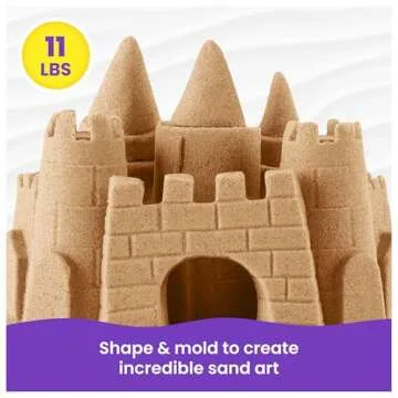 Kinetic Sand, 11lb (5kg) Natural Brown Bulk Play Sand for Arts and Crafts, Sandbox, Moldable Sensory Toys for Kids Ages 3 and up