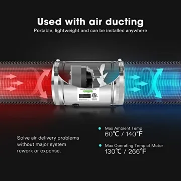 VIVOSUN 6 Inch Inline Duct Fan - 240 CFM for Efficient Ventilation