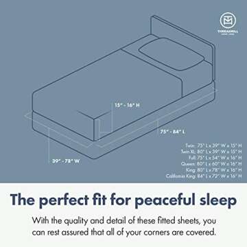 Threadmill 100% Cotton Sheets for King Size Bed - 600 Thread Count King Bed Sheets Set with 16” Deep Pocket - Sateen Weave 4-Piece Bedding Set with Cooling Effect, Ivory