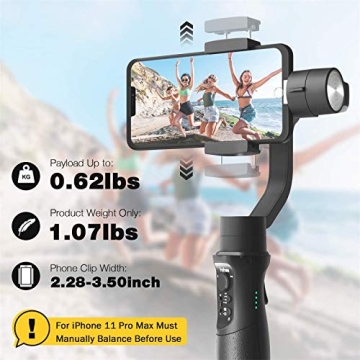 Hohem 3-Axis Gimbal Stabilizer for iPhone - Smooth Video & Tracking