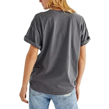 Womens Rose Graphic Tee Soft Casual Summer Short Sleeve