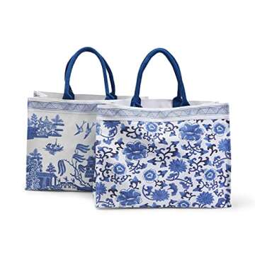 Two's Company Chinoiserie Tote Bag, Assortment of 2 Designs