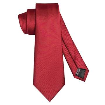 Elegant JEMYGINS Burgundy Necktie Set for Men