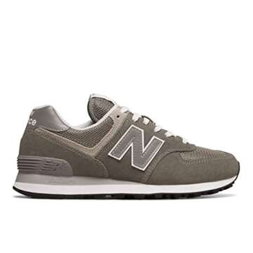New Balance womens 574 V2 Evergreen Sneaker, Grey/White, 7.5 US