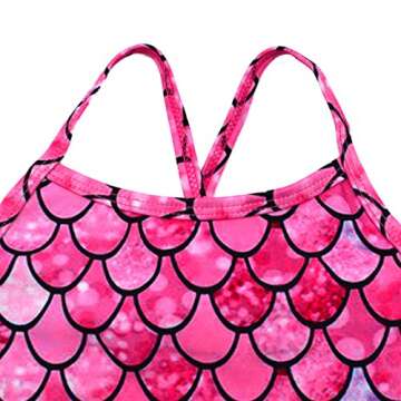 HONISEN Little Toddler Girls One Pieces Swimsuit Cute Swimwear Bathing Suits Scale 5T