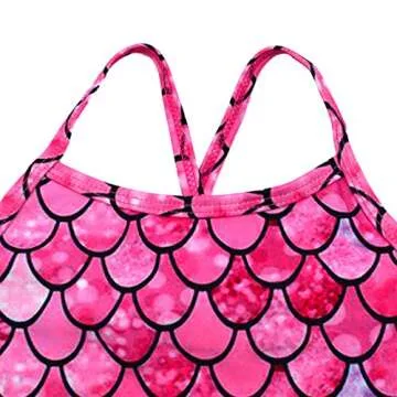 HONISEN Little Toddler Girls One Pieces Swimsuit Cute Swimwear Bathing Suits Scale 5T