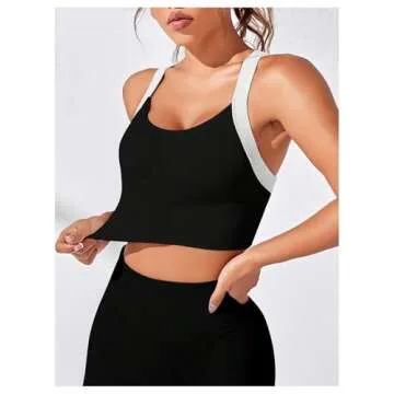 SHENHE Women's Criss Cross Back Workout Crop Tank Top