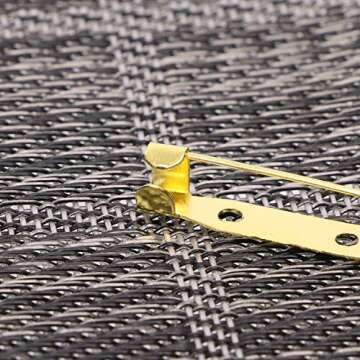 Shapenty 30PCS Gold Safety Clasp Pins for DIY Craft